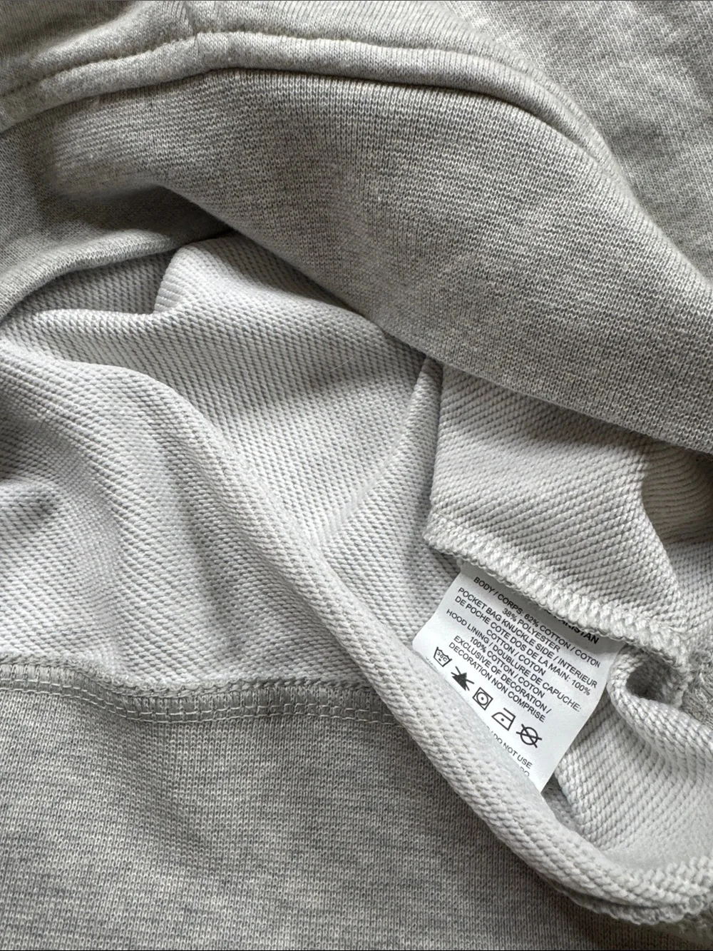 Jordan Light Gray Pullover Hoodie with Jumpman EUC S